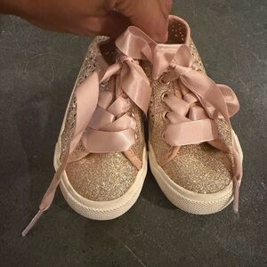 Maggie & Zoe Pink Glitter Kids Sneakers